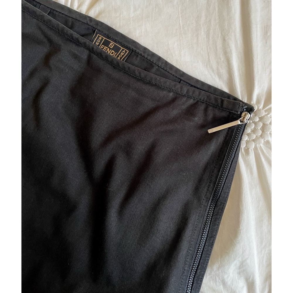 Fendi Black Zippered Straight Pencil Skirt size 10